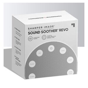 SHARPER IMAGE Sound Soother REVO 6 Soothing Sounds SLEEP‎ TIMER Rain/Ocean/Calm